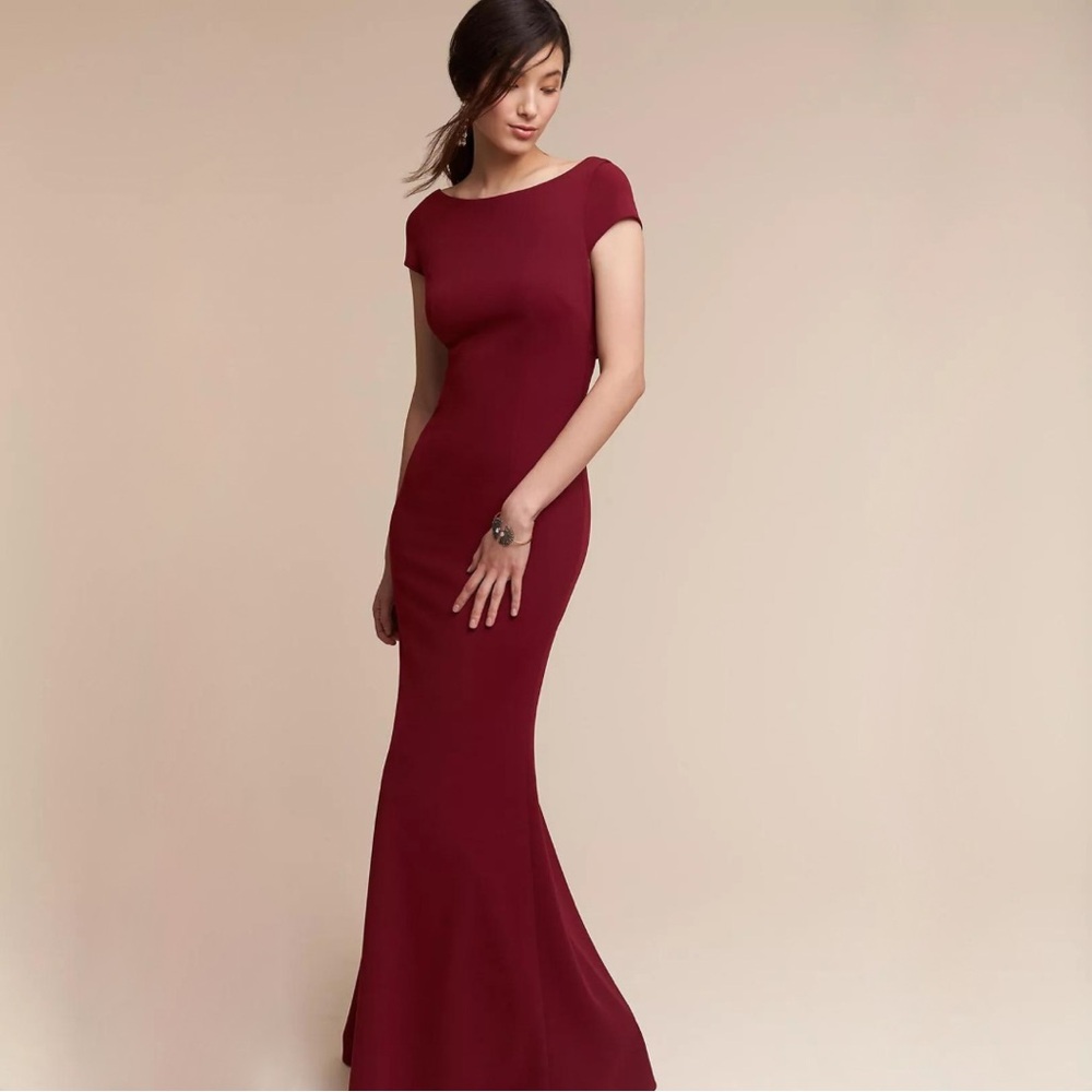 Katie May x BHLDN Madison Dress in Black Cherry (Burgundy)